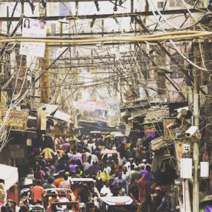 Chandni Chowk Bazaar outside the Red Fort